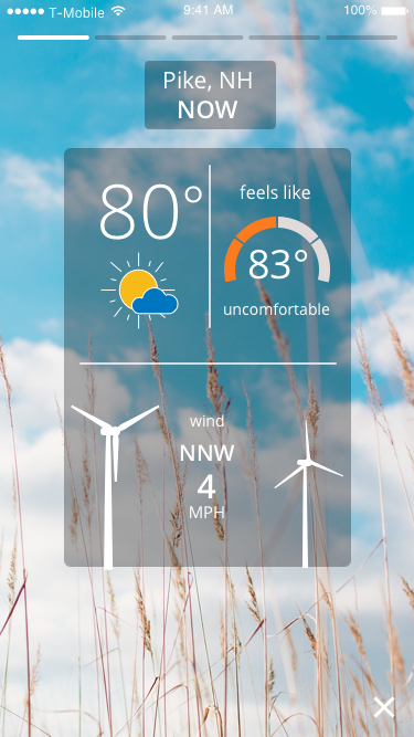 Data visualization - humidity dial